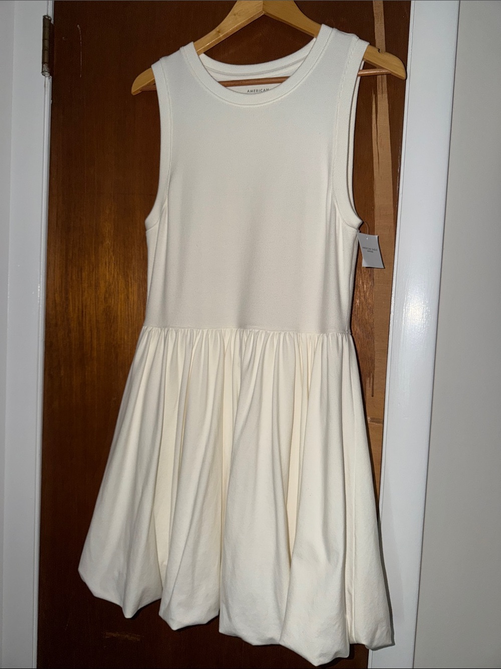NWT AE White Bubble Skirt Dress